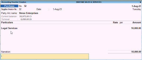 Gst On Reverse Charge Mechanism Rcm Using Tallyprime Tallyprime