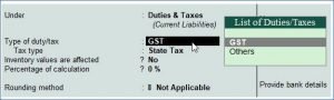 Creating GST Ledger ( CGST / SGST / IGST ) under Duty and Taxes Group ...