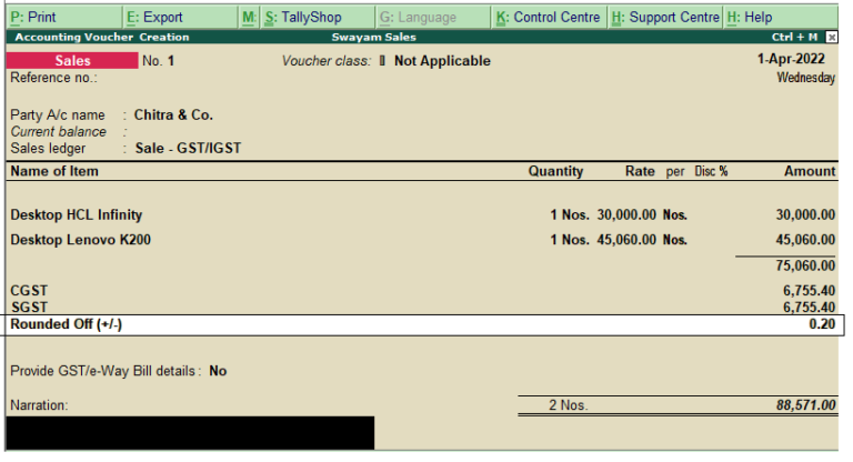 Ledger to Round-off the Invoice Value Automatically in Sale Invoice ...