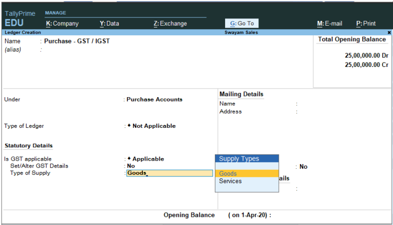 tally inventory practical assignment