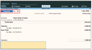 “PAYMENT VOUCHER” Transactions & Assignments Using TallyPrime 4 ...