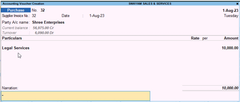 GST on Reverse Charge Mechanism (RCM) using TallyPrime – TallyPrime ...