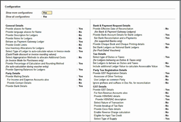 Chart Accounting Setup Using Tallyprime Tallyprime Book Tutorial