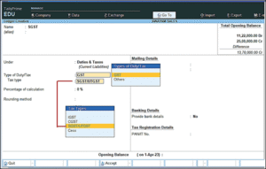 Chart Accounting Setup Using Tallyprime Tallyprime Book Tutorial