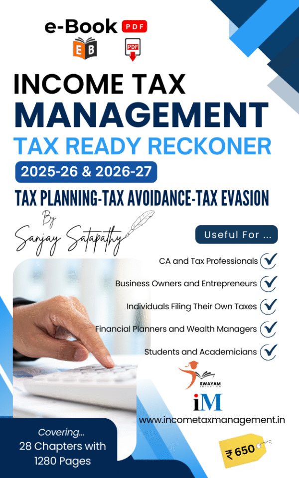 Income Tax Management-Tax Ready Reckoner [e-Book (PDF)] (AYs 2025-26 & 2026-27]